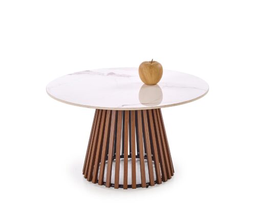 CARINA c.pöytä beige marmori / pähkinä