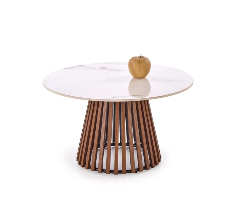 CARINA c.pöytä beige marmori / pähkinä