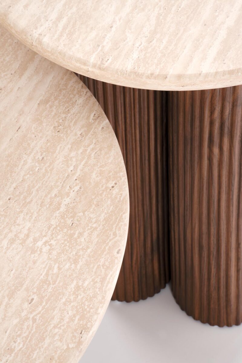 DOROTEA_S c.table travertiini / pähkinä