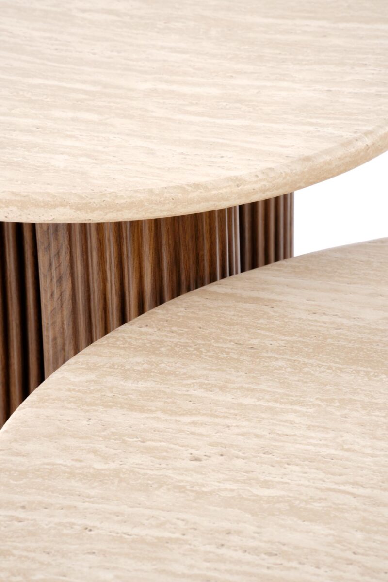 DOROTEA_S c.table travertiini / pähkinä