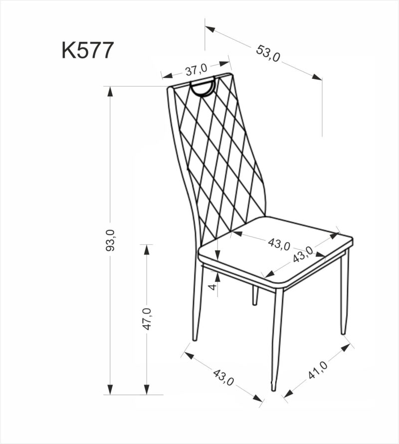 K577 tuoli harmaa/musta