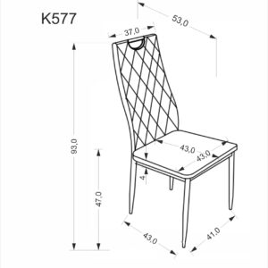 K577 tuoli beige / musta