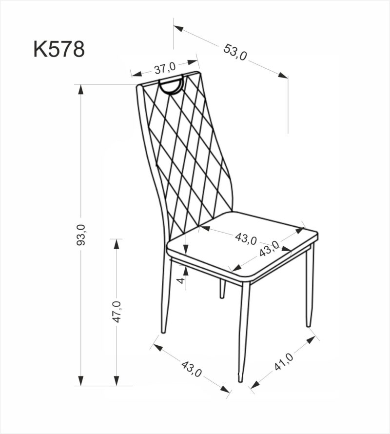 K578 tuoli musta/musta