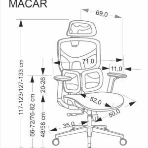 MACAR työtuoli, musta