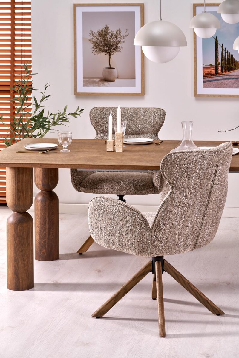 K585 tuoli, tumma beige / luonnontammea