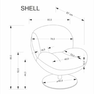SHELL l.tuoli, harmaa