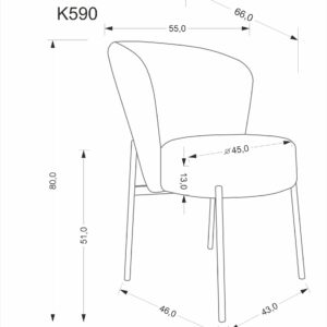 K590 tuoli, harmaa