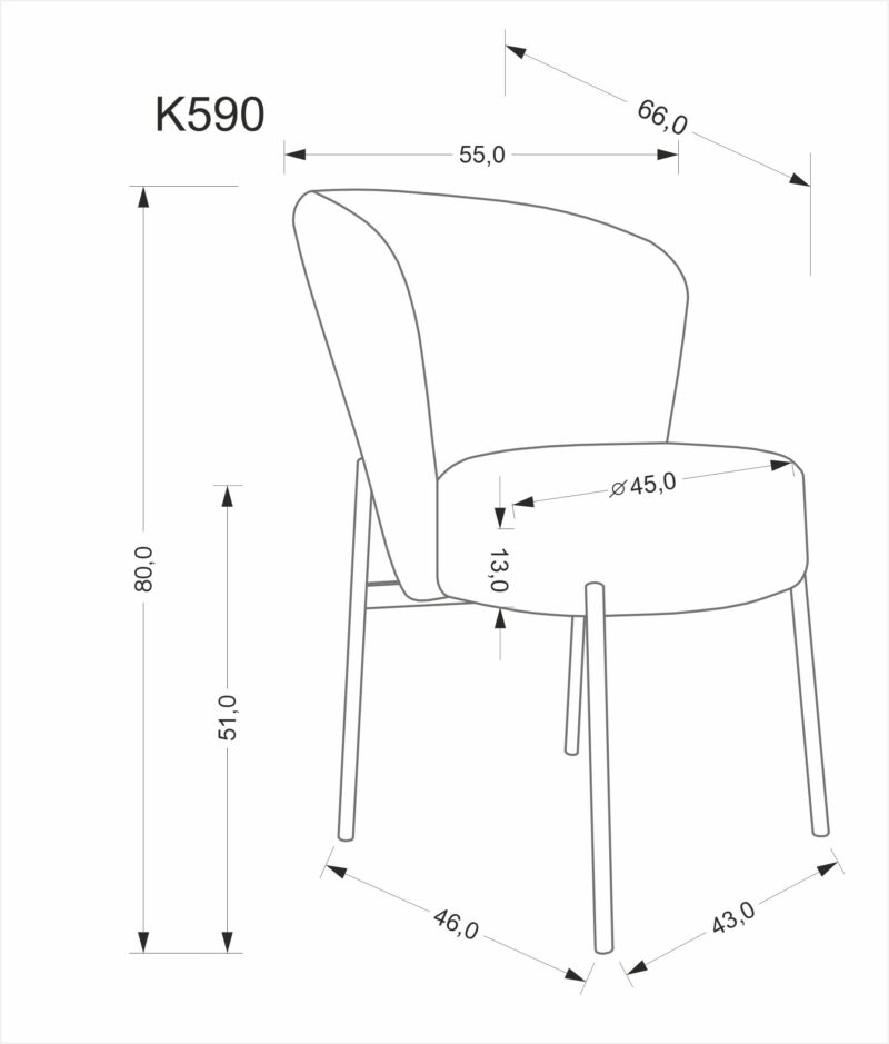 K590 tuoli, harmaa