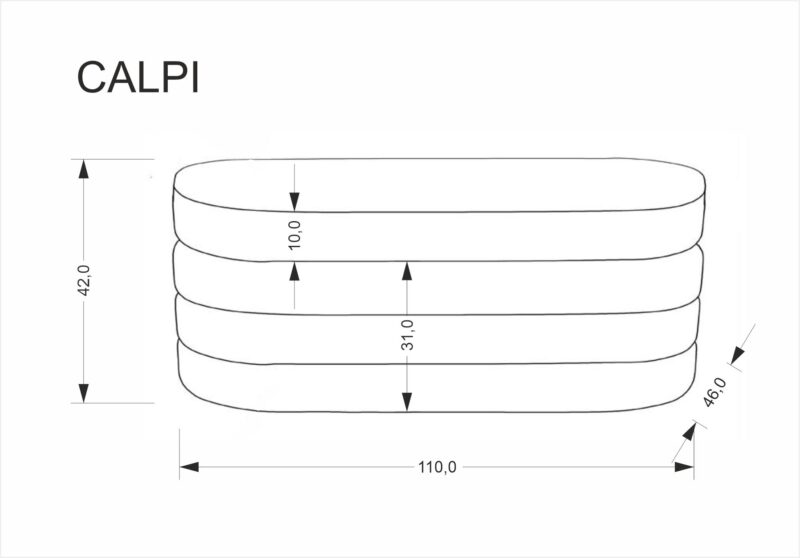CALPI-penkki säilytystoiminnolla, harmaa