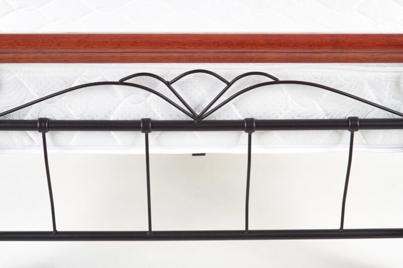 Sänky VERLINA 90x200, antiikkikirsikka / musta