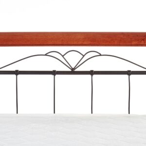 Sänky VERLINA 90x200, antiikkikirsikka / musta