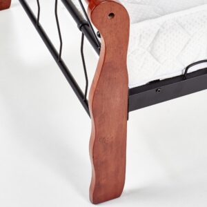 Sänky VERLINA 90x200, antiikkikirsikka / musta