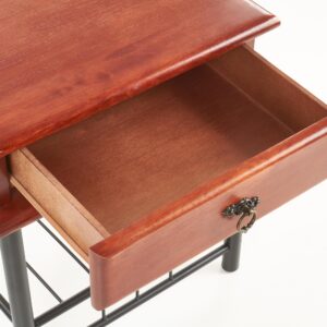 Yöpöytä FIONA, tumma kirsikka / musta