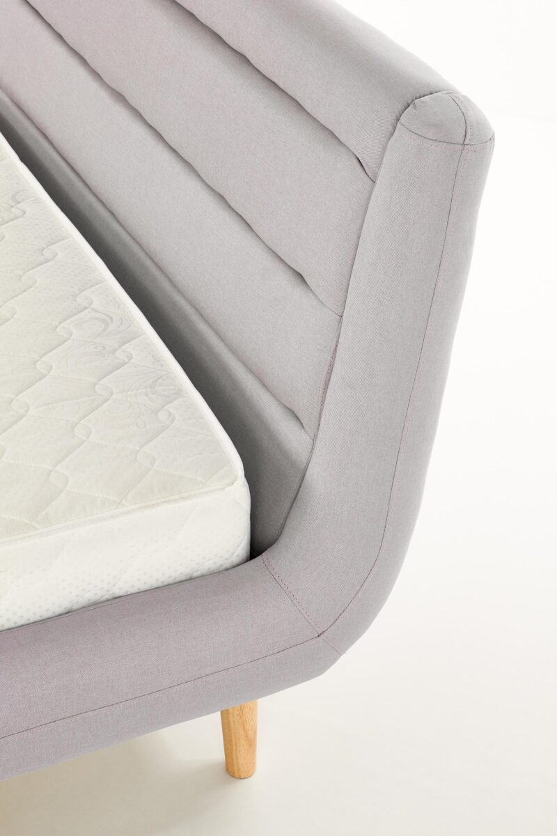 Sänky ELANDA 160x200, vaaleanharmaa