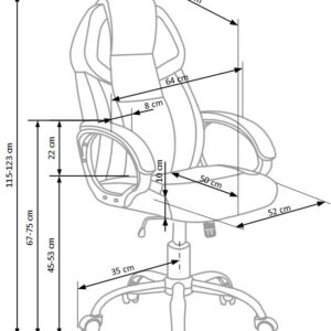 Toimistotuoli ALONIS, musta / valkoinen