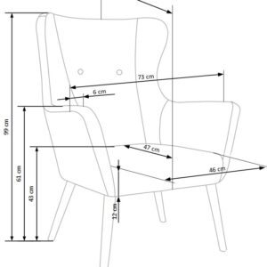 Sohva COTTO, vaaleanharmaa