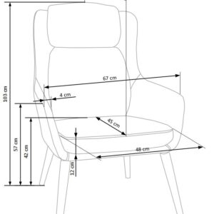 Nojatuoli PURITO, beige / ruskea