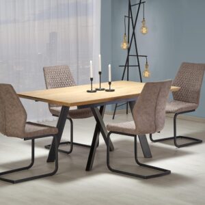 Ruokapöytä BELONA, tammi / musta