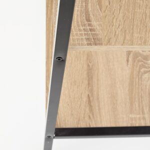 Hylly NARVIN REG2, musta / sonoma tammi