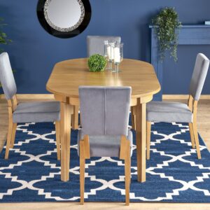 Pyöreä ruokapöytä SORBAS, tammi