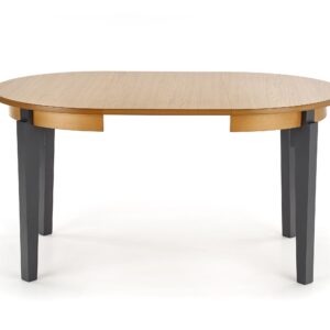 Pyöreä ruokapöytä SORBAS, tammi / grafiitti