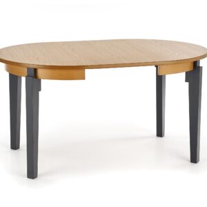 Pyöreä ruokapöytä SORBAS, tammi / grafiitti