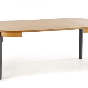 Pyöreä ruokapöytä SORBAS, tammi / grafiitti