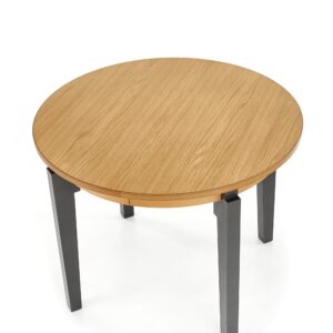 Pyöreä ruokapöytä SORBAS, tammi / grafiitti