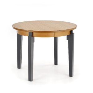 Pyöreä ruokapöytä SORBAS, tammi / grafiitti
