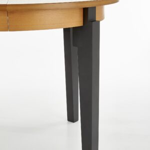 Pyöreä ruokapöytä SORBAS, tammi / grafiitti