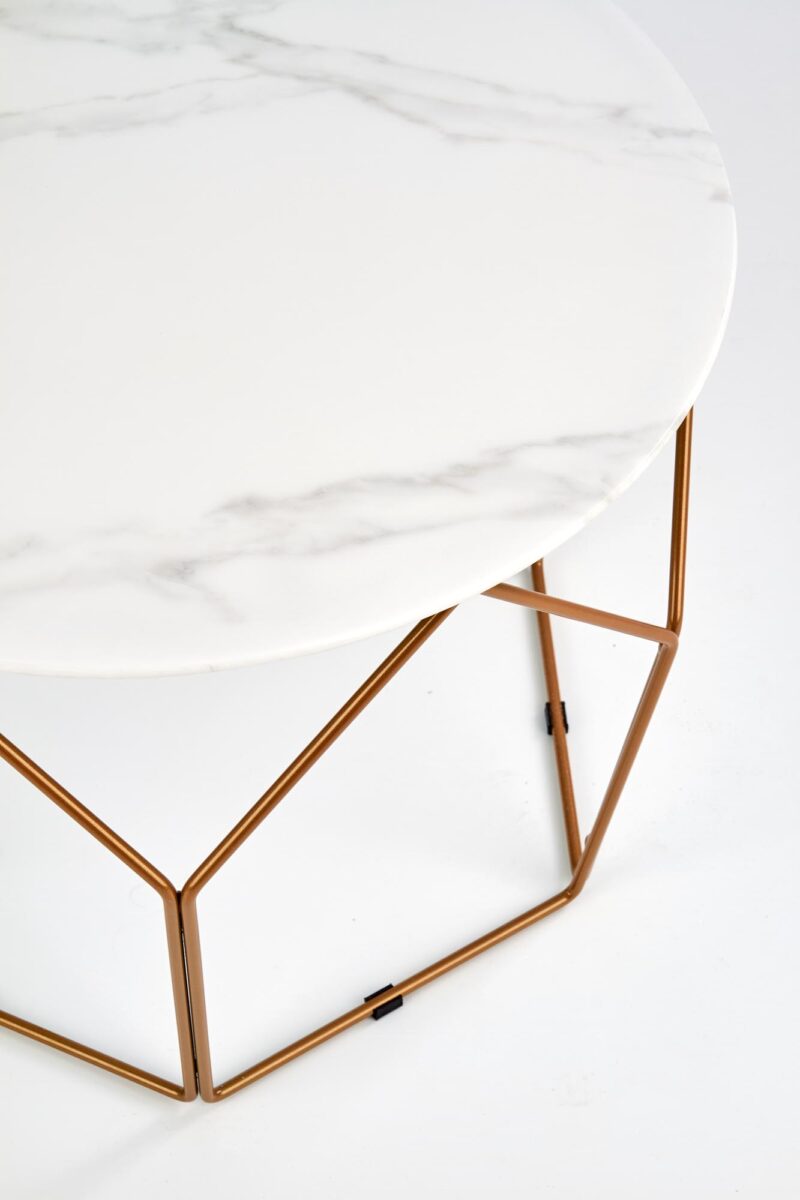 Kahvilapöytä MARSTON, must / valkoinen