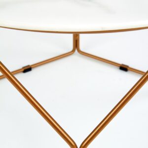 Kahvilapöytä MARSTON, must / valkoinen