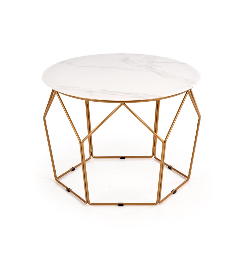 Kahvilapöytä MARSTON, must / valkoinen