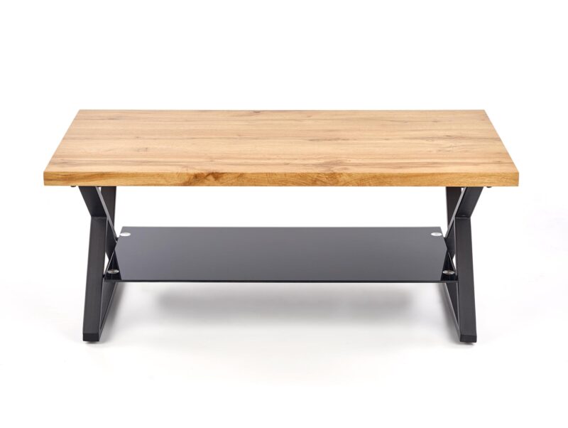 Kahvilapöytä XENA, musta / tammi