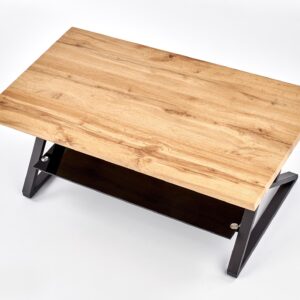 Kahvilapöytä XENA, musta / tammi