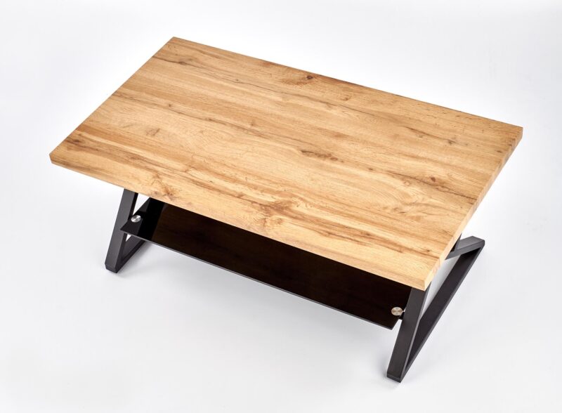 Kahvilapöytä XENA, musta / tammi