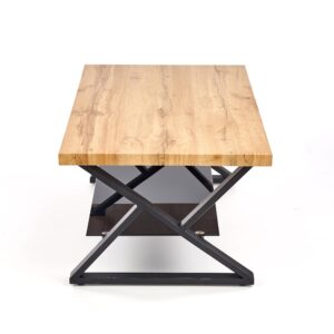 Kahvilapöytä XENA, musta / tammi