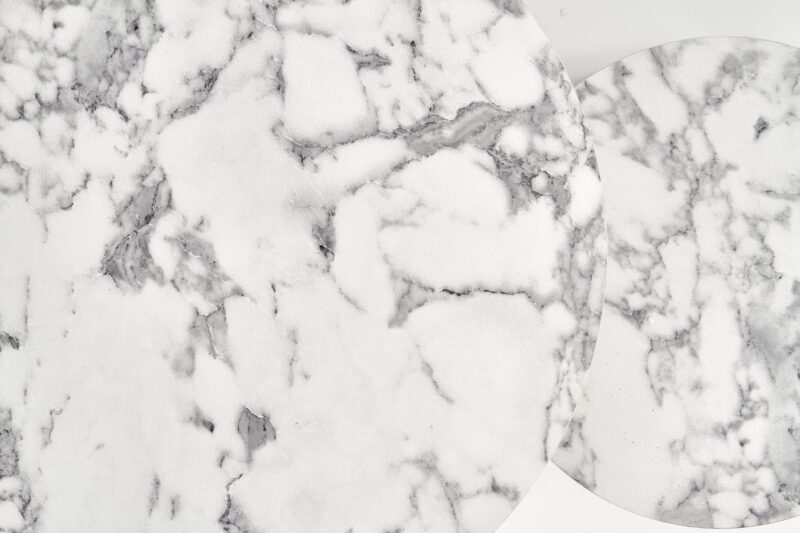 Kahvilatabletin komplekti PAOLA, kultainen / valkoinen marmori