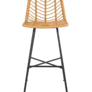 Baari-tuoli TARO, luonnollinen / metalli