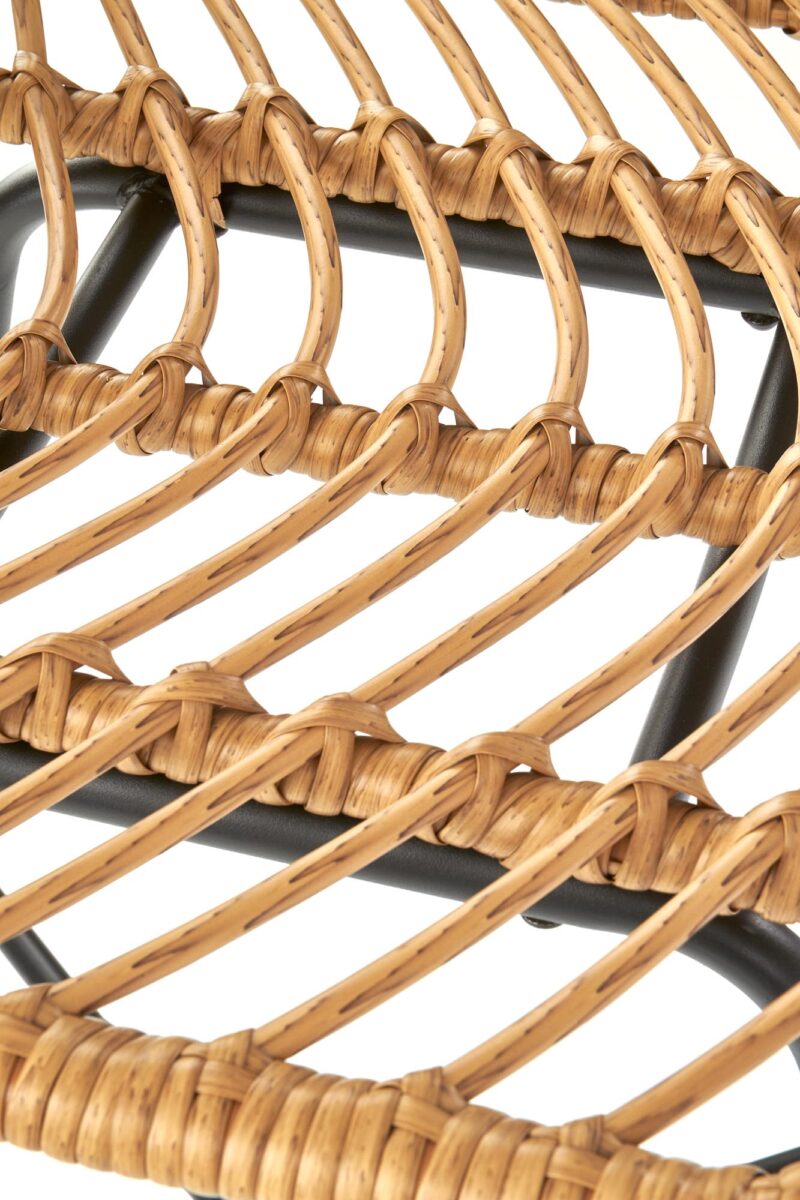 Baari-tuoli TARO, luonnollinen / metalli