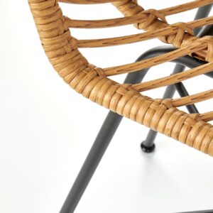 Baari-tuoli TARO, luonnollinen / metalli