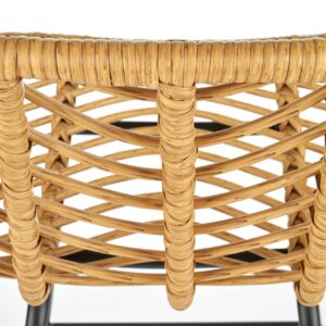 Baari-tuoli TARO, luonnollinen / metalli