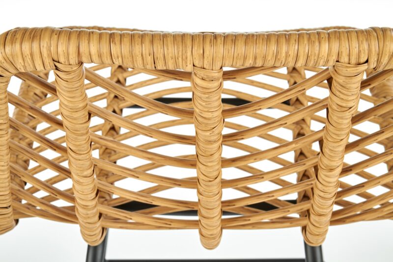 Baari-tuoli TARO, luonnollinen / metalli