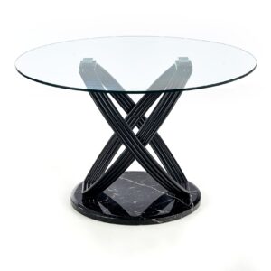 Pyöreä ruokapöytä OPTAR, lasi