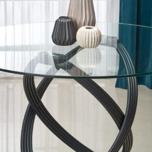 Pyöreä ruokapöytä OPTAR, lasi