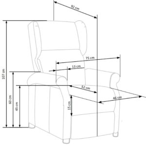 Avaava nojatuoli AURORA, tumma vihreä