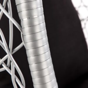 Koristool EGGY, musta / harmaata