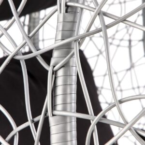 Koristool EGGY, musta / harmaata