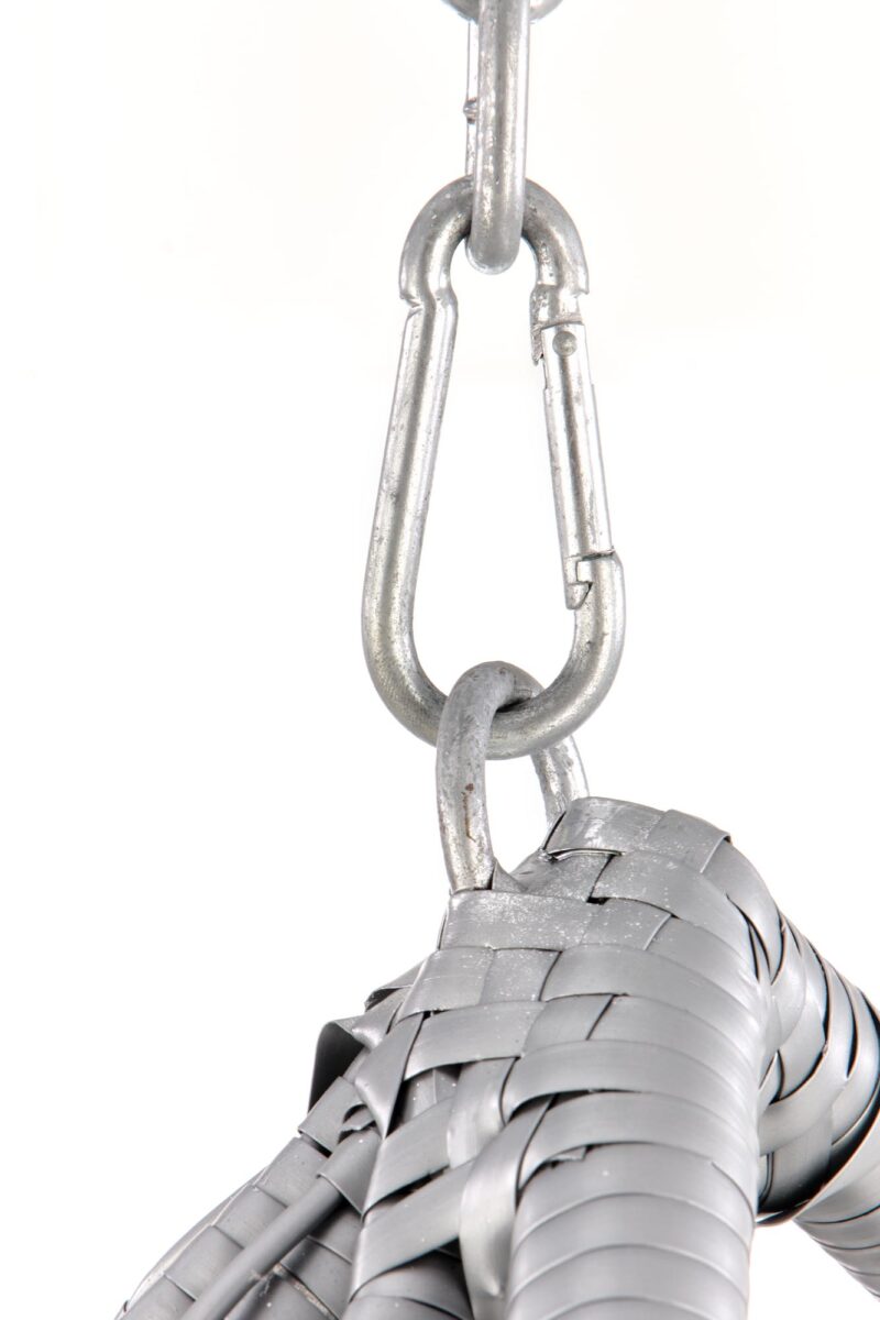 Koristool EGGY, musta / harmaata