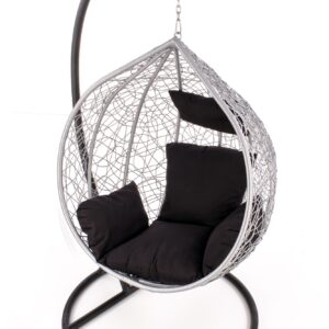 Koristool EGGY, musta / harmaata